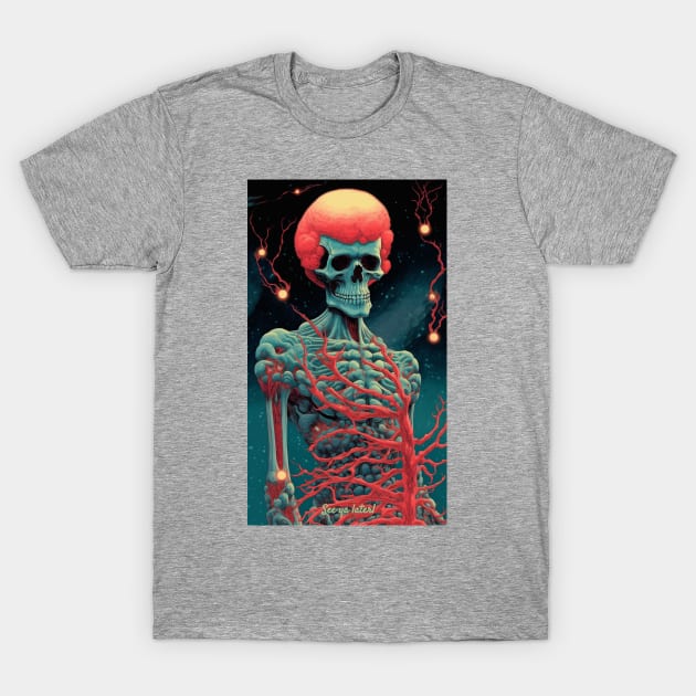 See Ya Later Skeleton T-Shirt by Copper City Dungeon